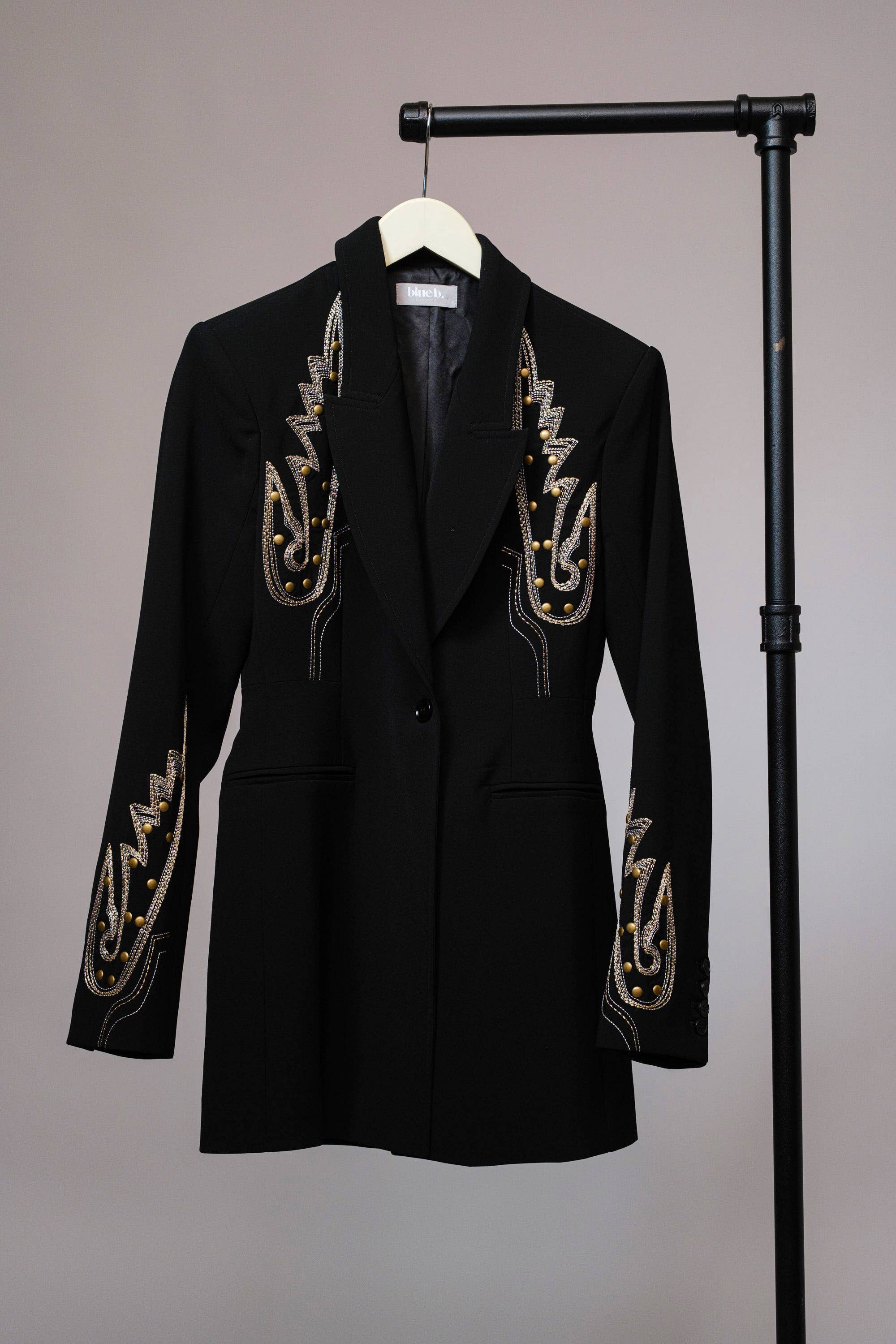 Embroidered Boot Stitch Blazer