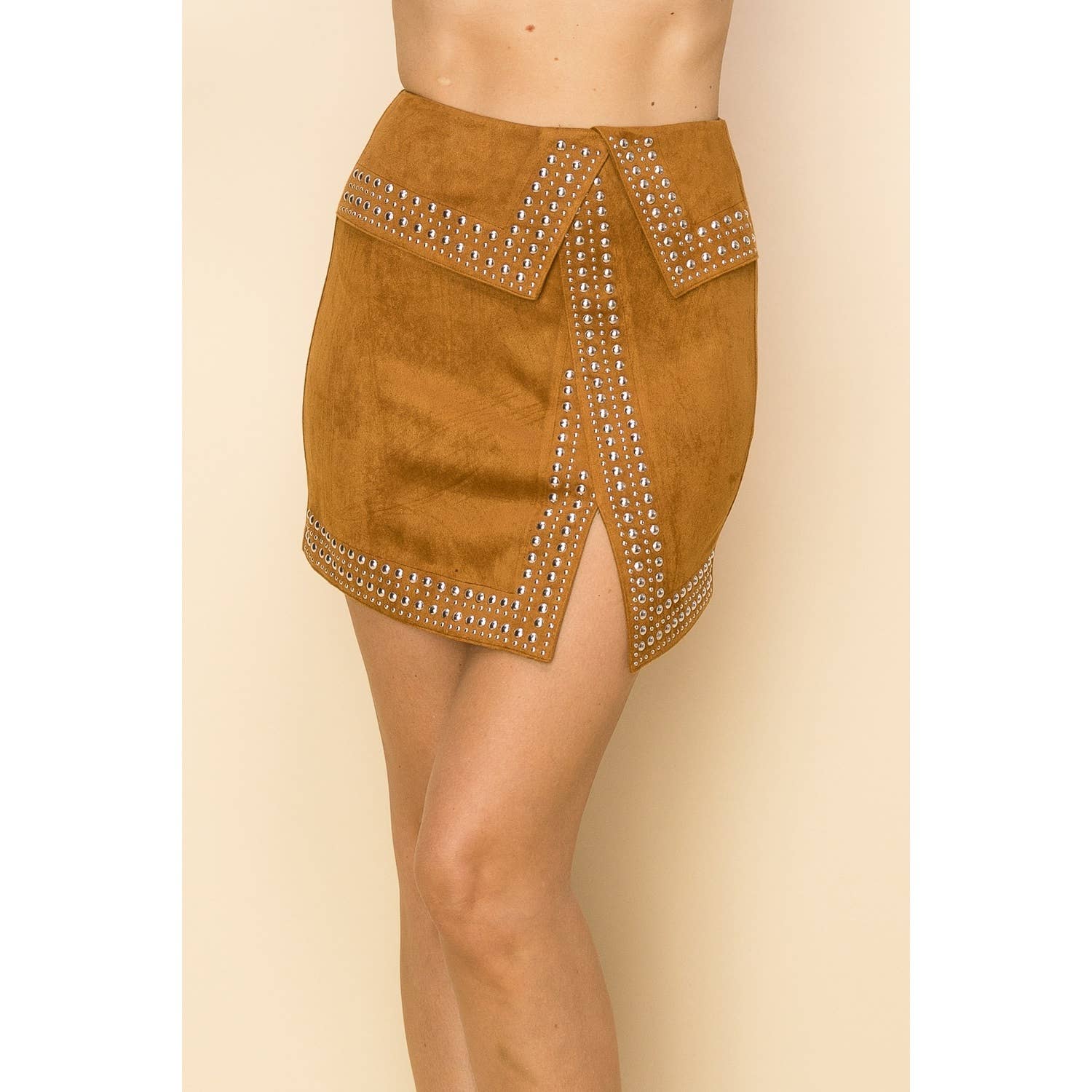 Stud Embellished Skirt