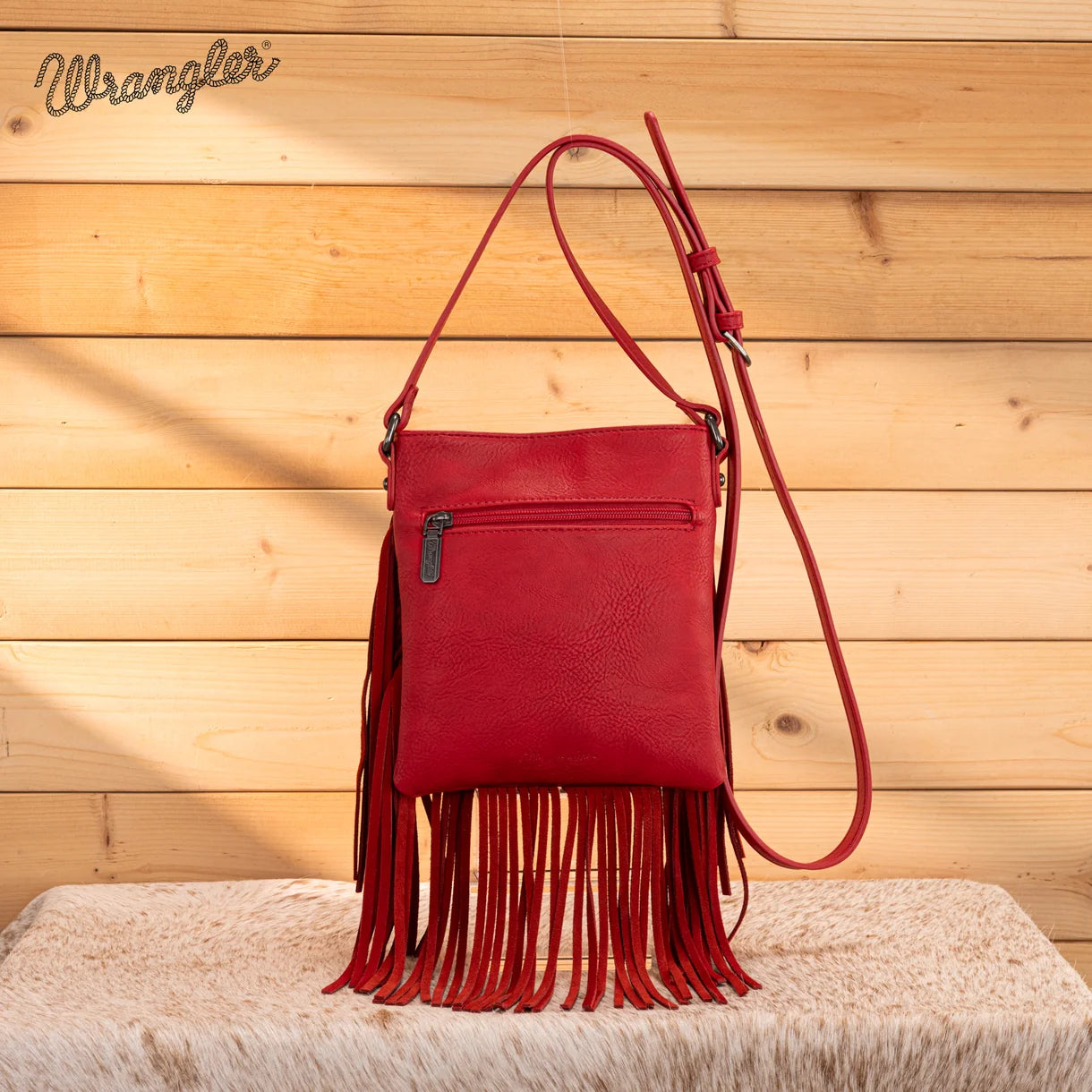 Wrangler Denim Fringe Crossbody Bag