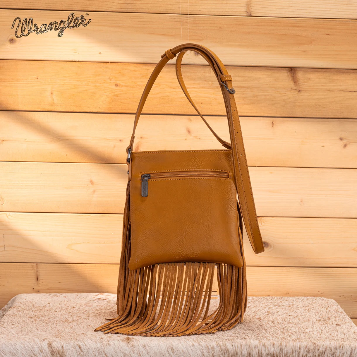 Wrangler Denim Fringe Crossbody Bag