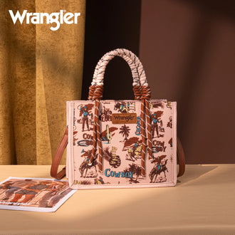 Wrangler Cowboy Print Tote - Pink