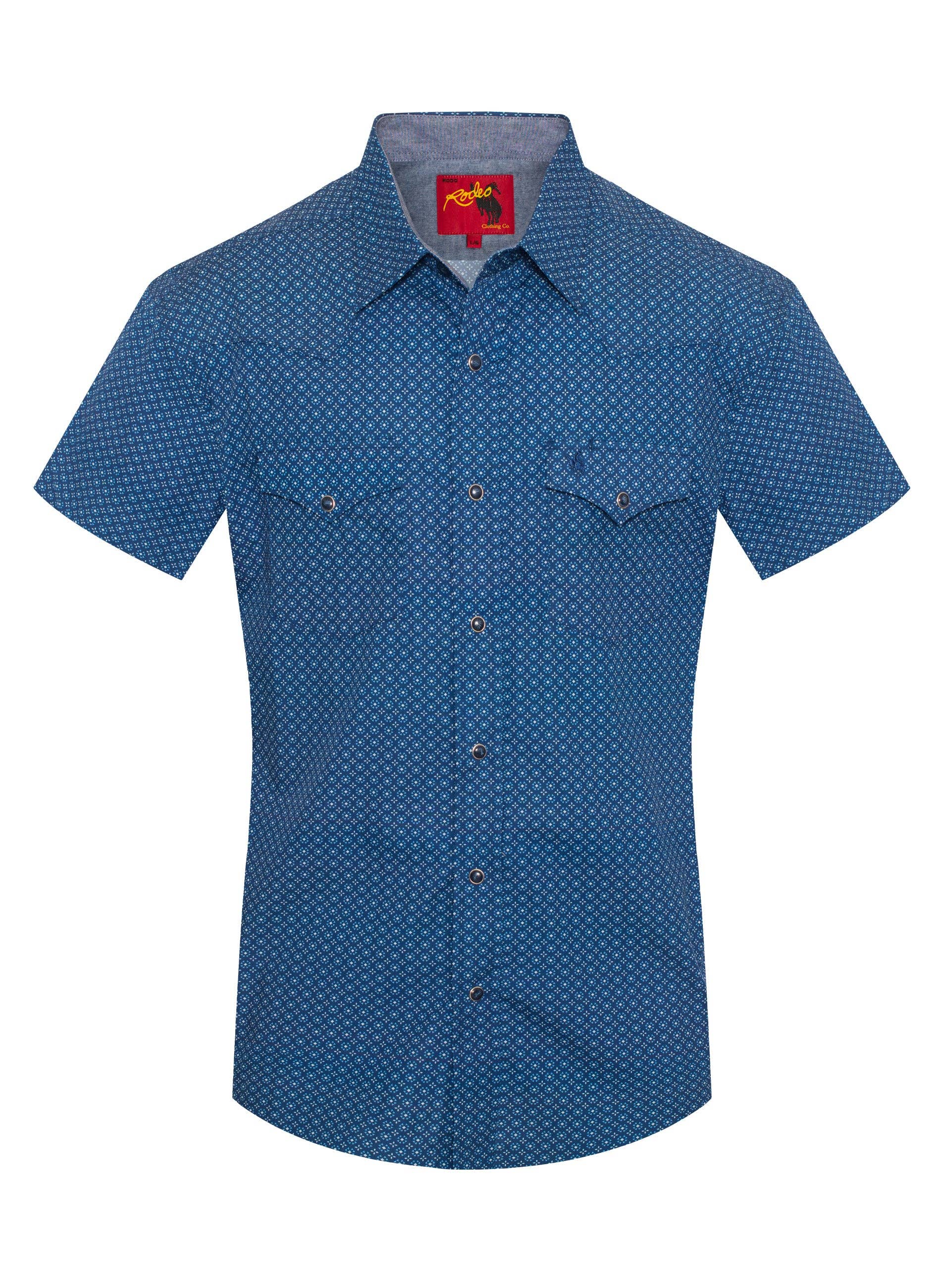 Men's Navy Western Snap Shirt