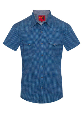 Men's Navy Western Snap Shirt