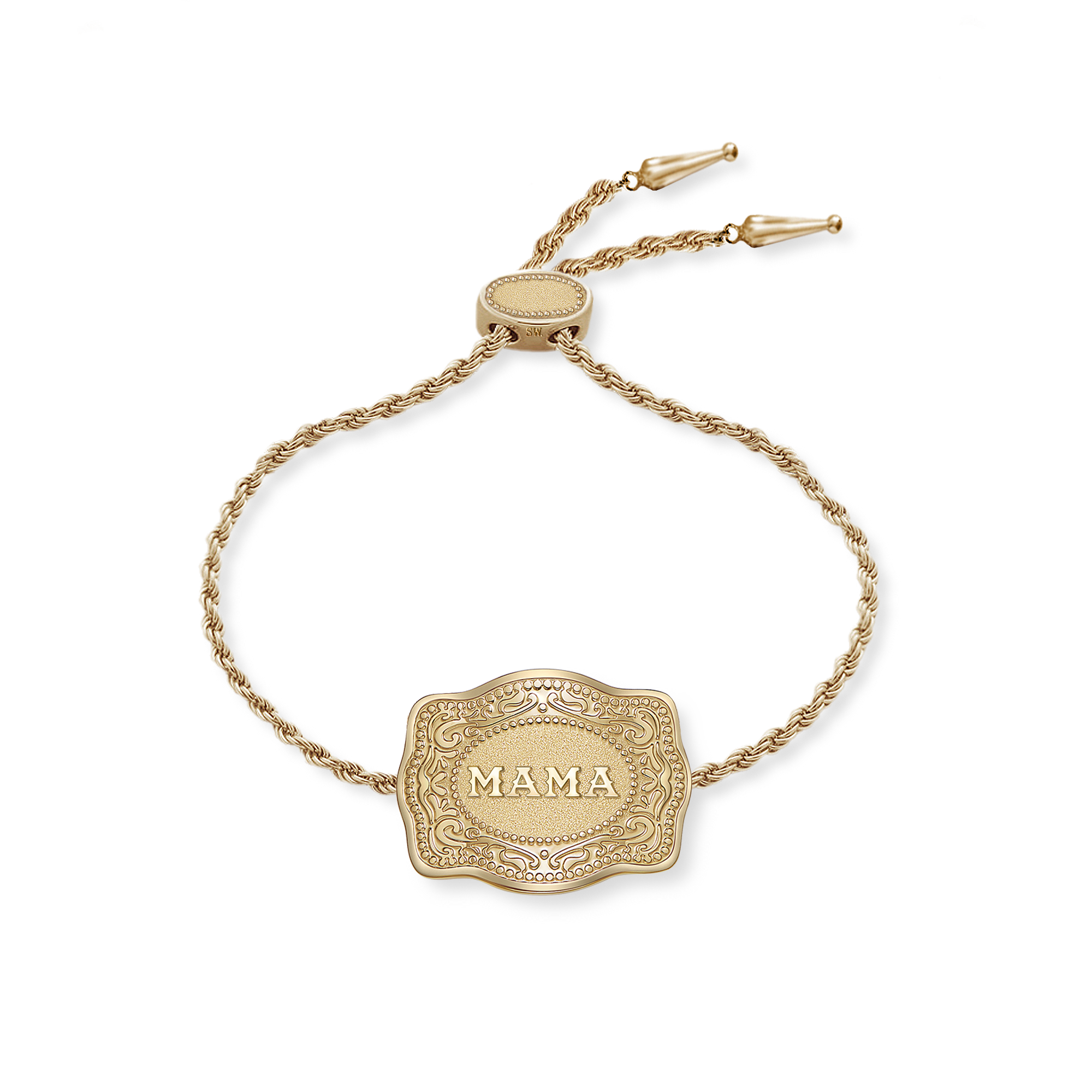 Mini Belt Buckle Bracelet (Mama) - Gold