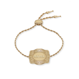 Mini Belt Buckle Bracelet (Mama) - Gold