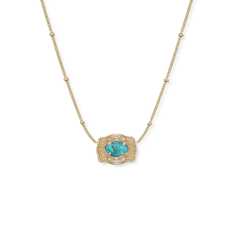 Ultra Mini Belt Buckle Necklace (Oasis) - Gold