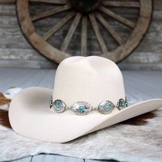 Scalloped Concho Hat Band