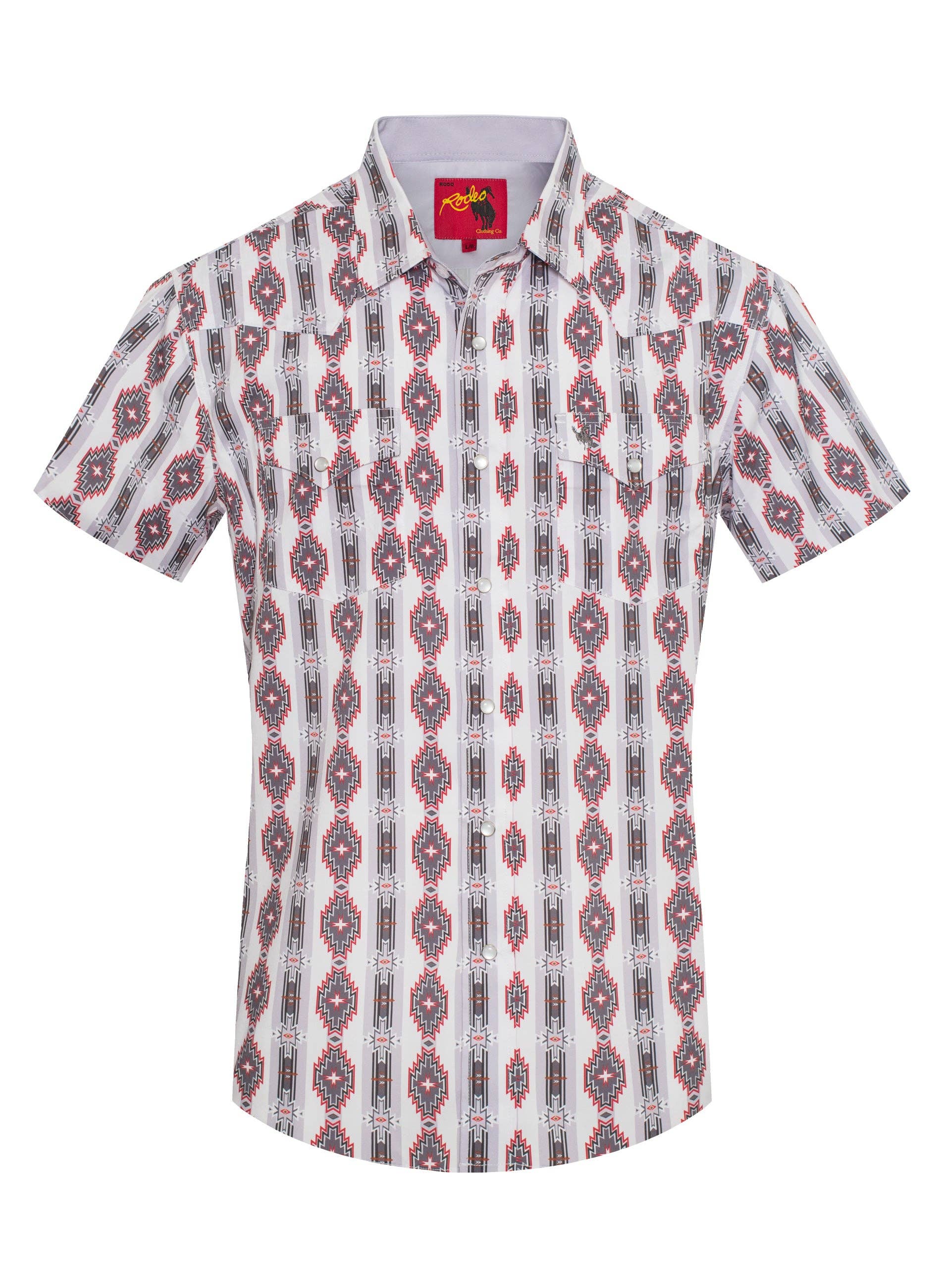 Men's Aztec Print Western Snap Shirt