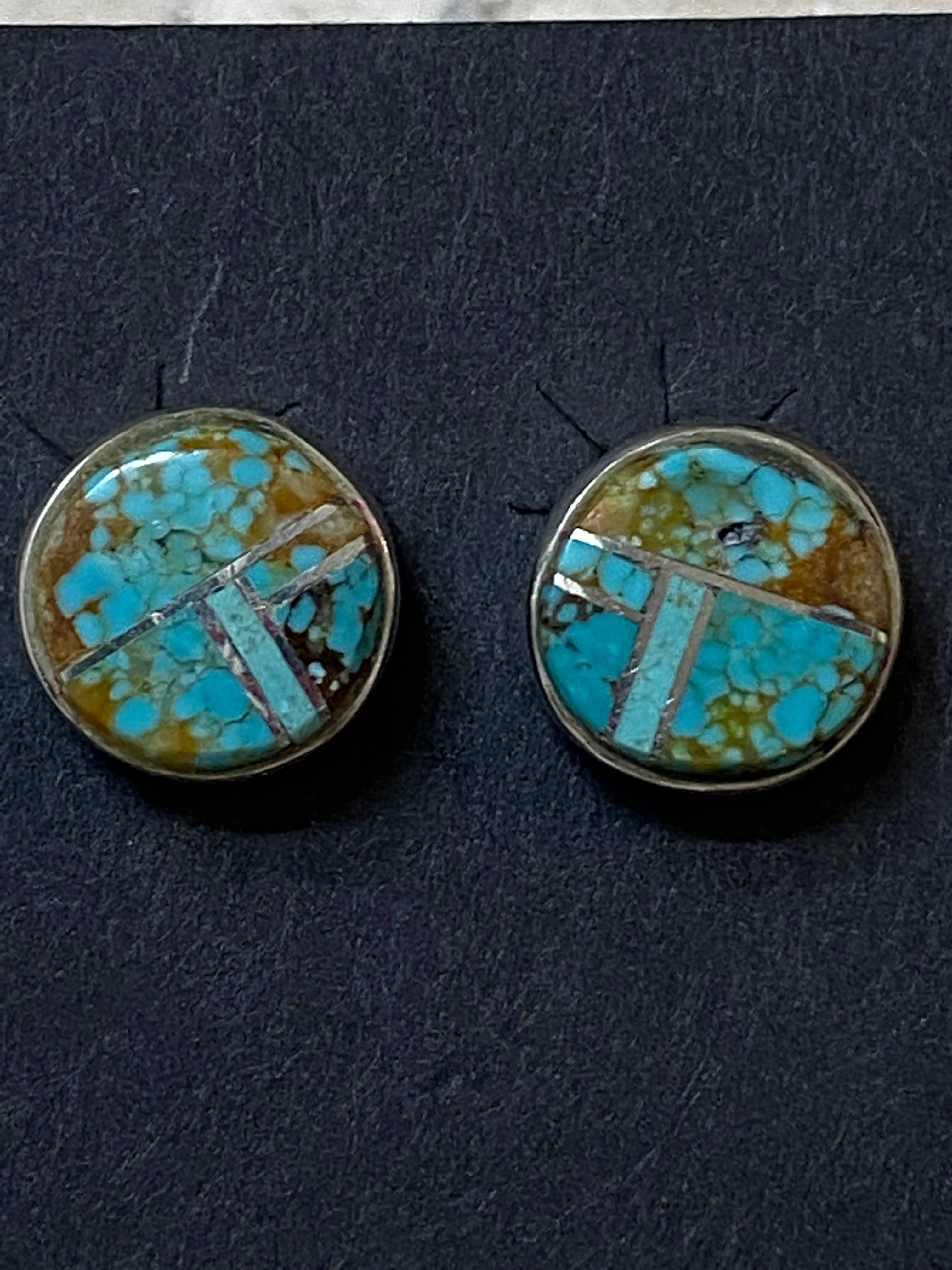 Navajo Turquoise & Sterling Silver Studs