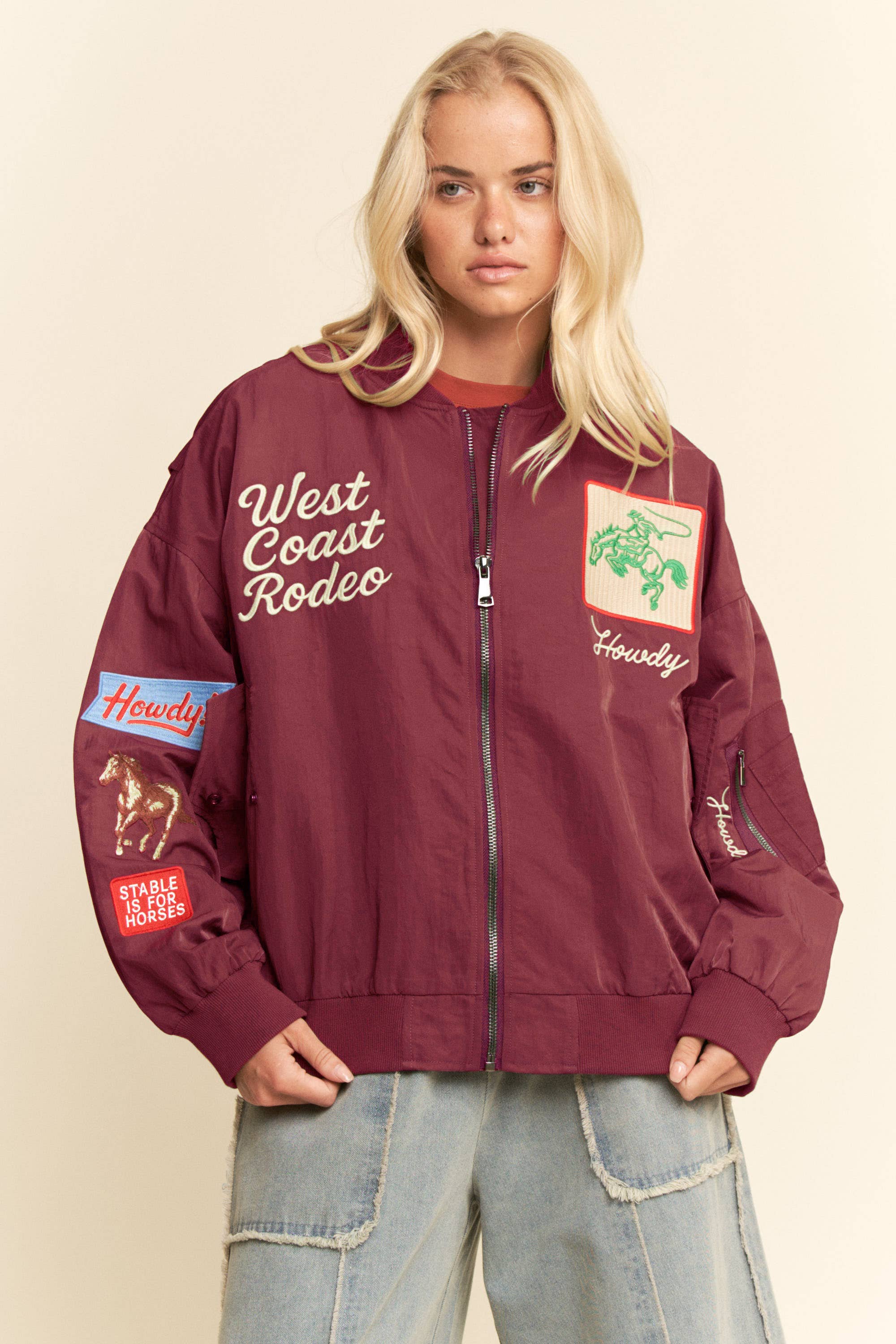 Crimson Sky Bomber Jacket