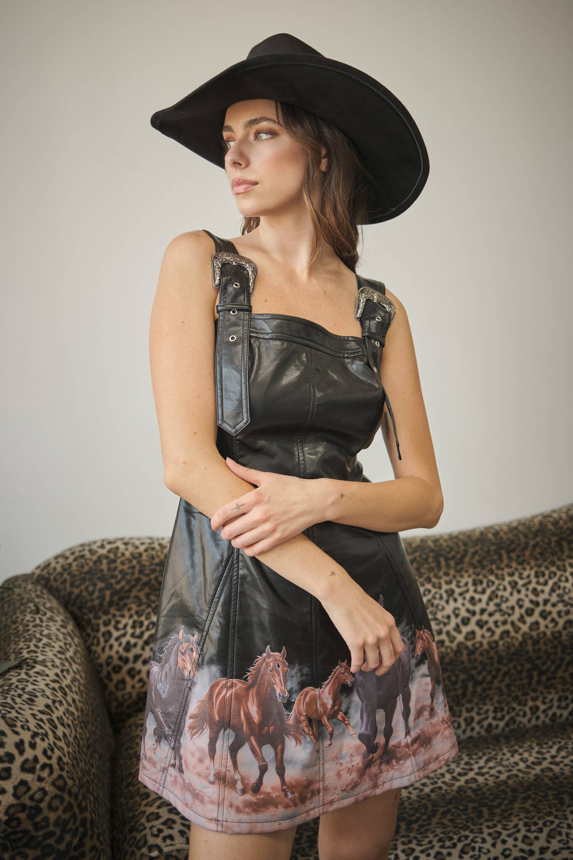 Midnight Run Faux Leather Dress