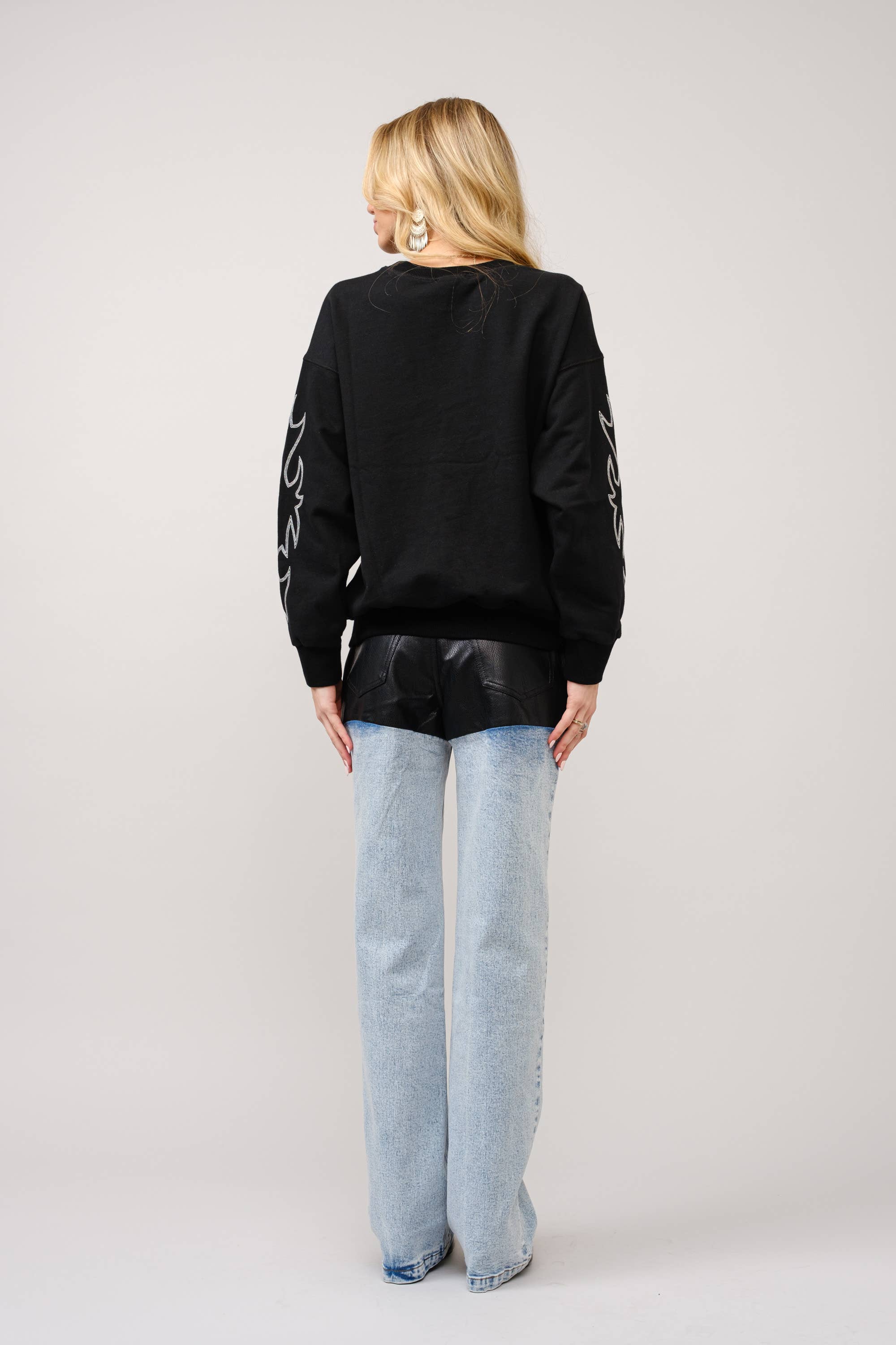 Boot Stitch Sweatshirt - Black