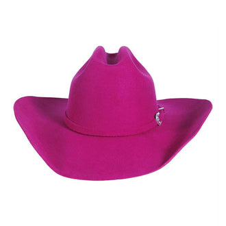 100% Wool Felt Cattleman Cowboy Hat - Hot Pink