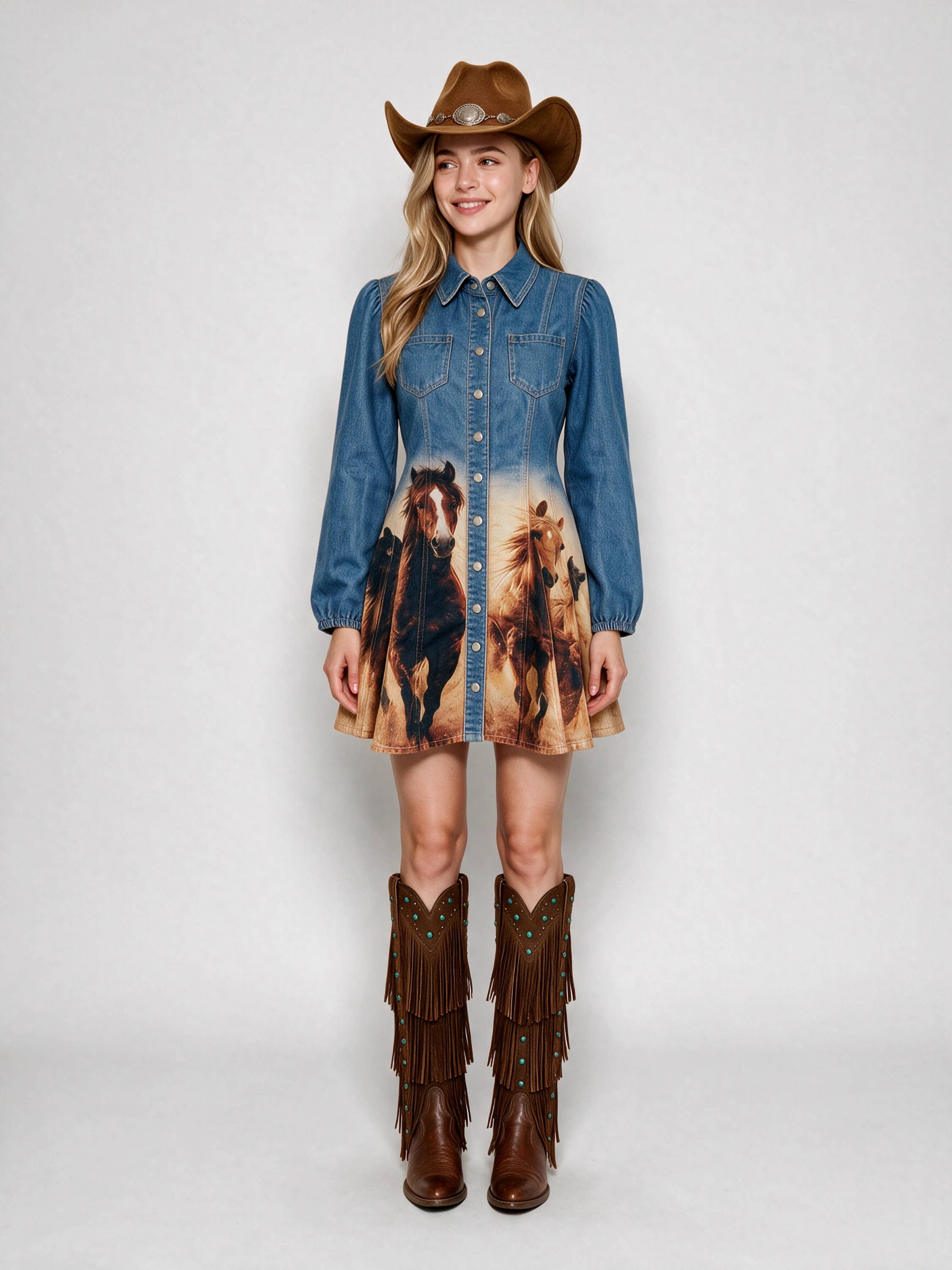 Wild Hearts Denim Dress