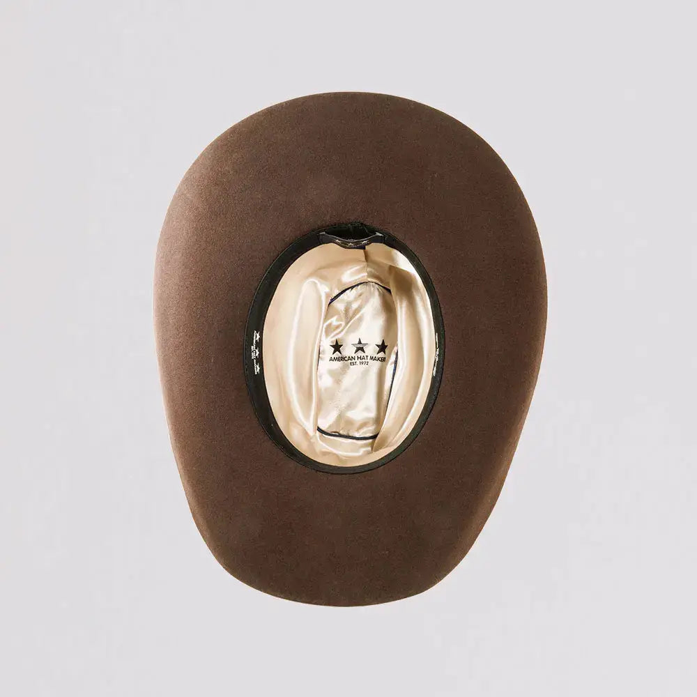 100% Wool Felt Cattleman Cowboy Hat - Chocolate