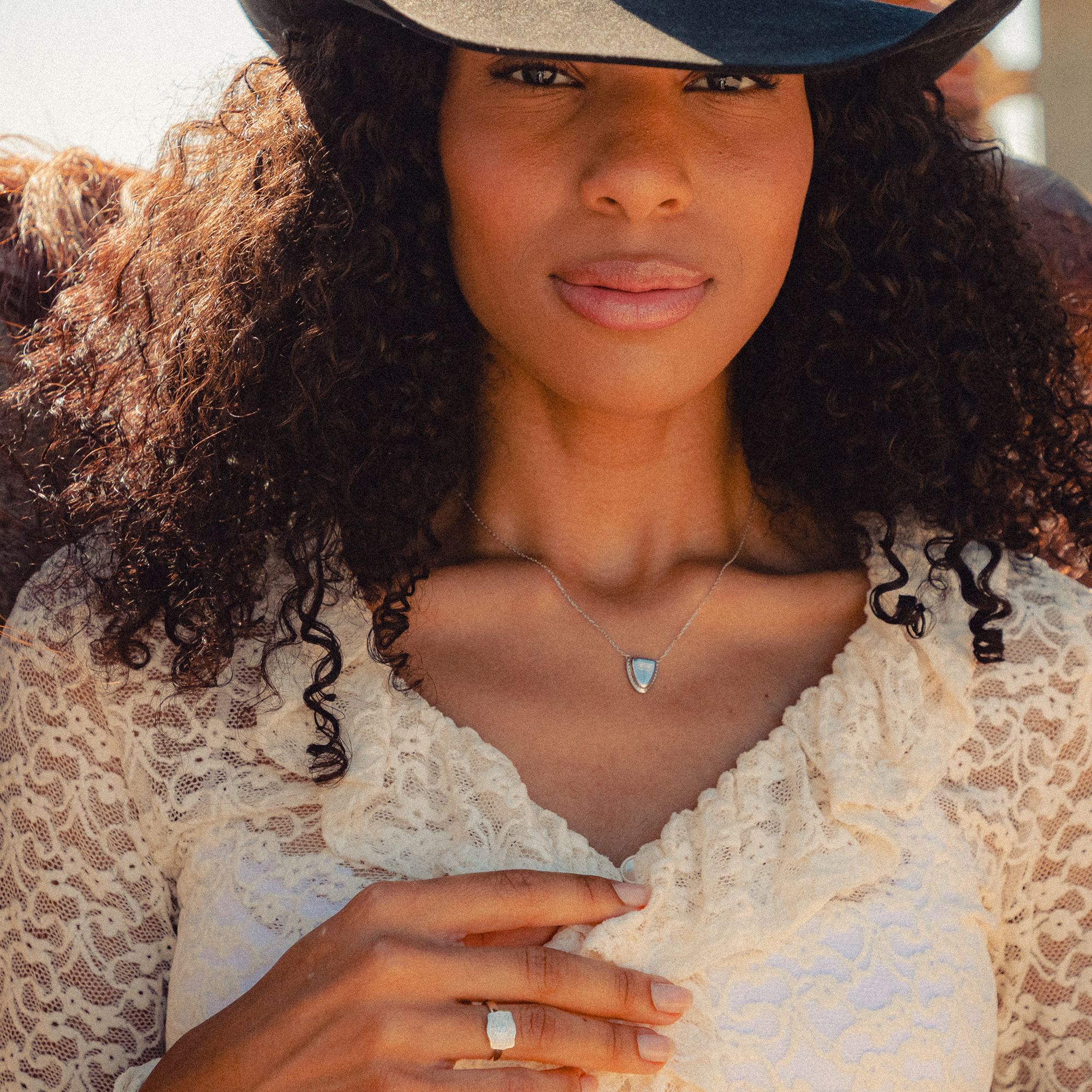 Austin Round Toe Necklace - Silver