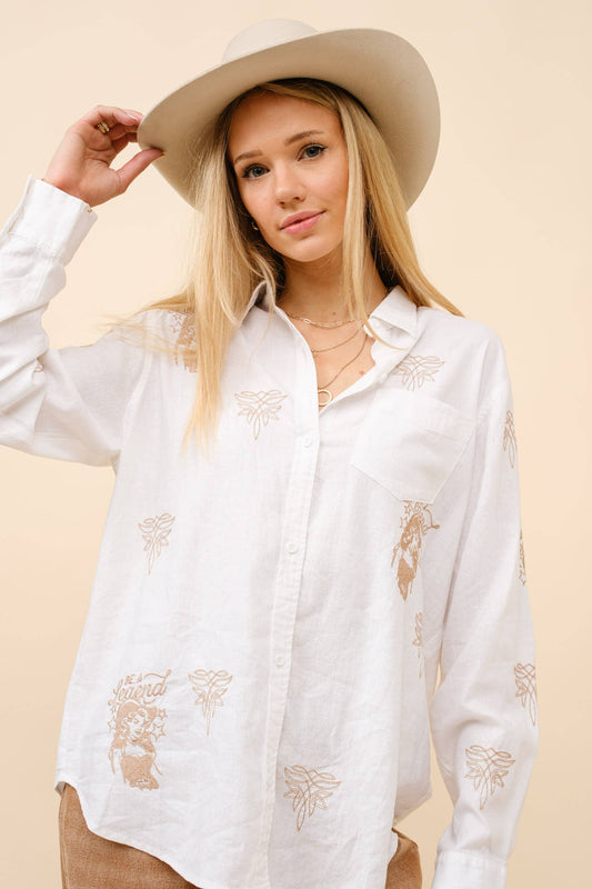 Western Embroidered Blouse