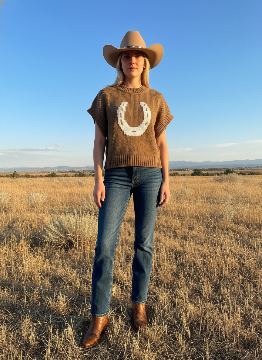 Horseshoe Vest Sweater