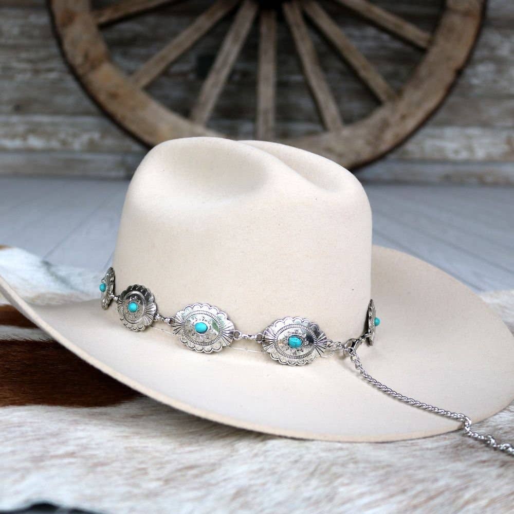 Scalloped Concho Hat Band