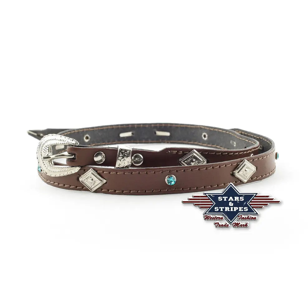 Turquoise Stud Leather Hat Band