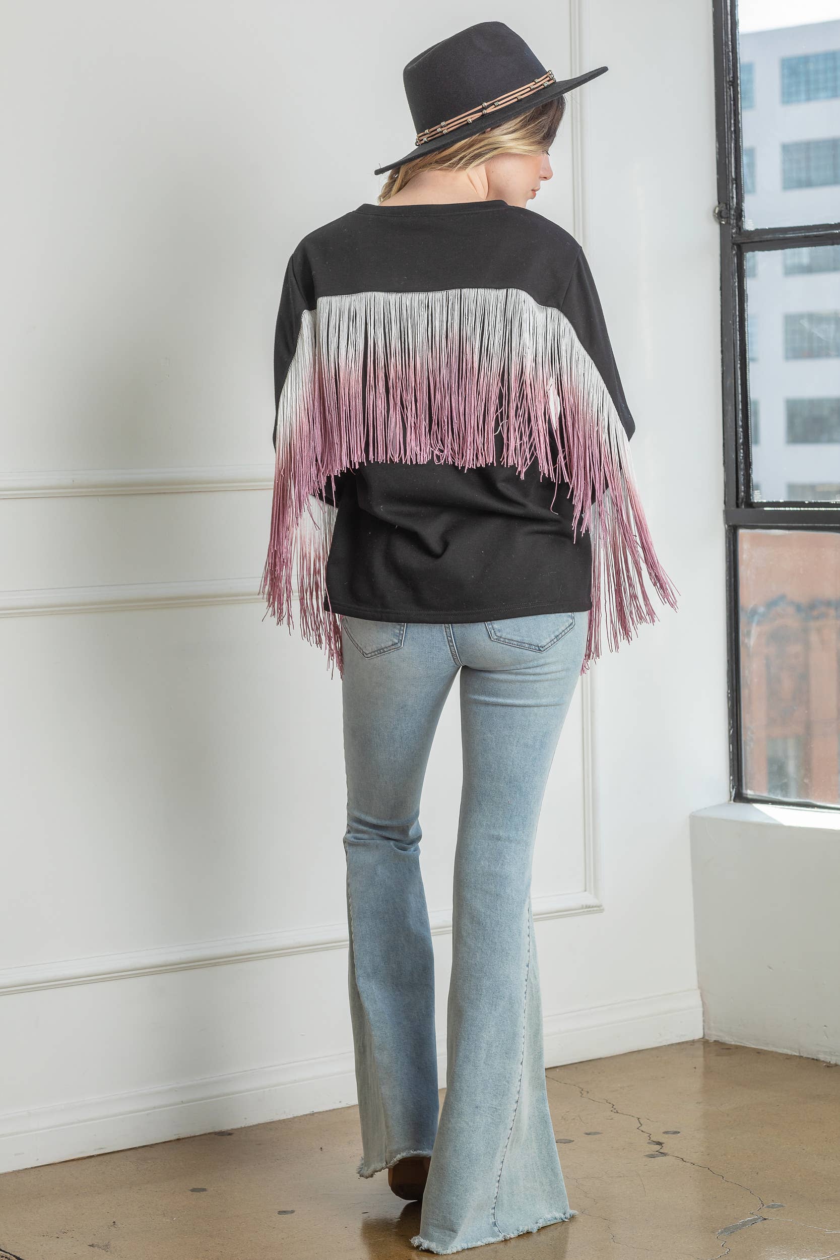 Ombre Fringe Sweater