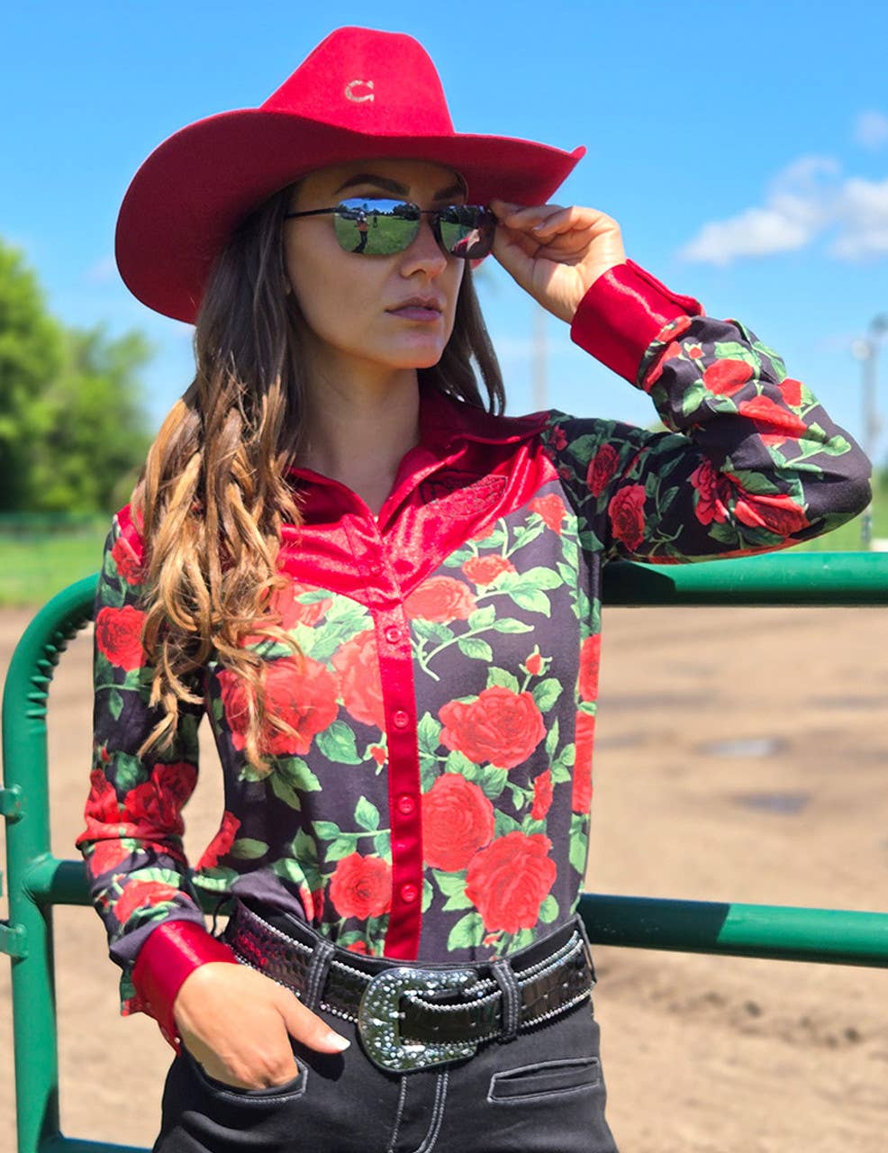 Rose Pullover Button Up