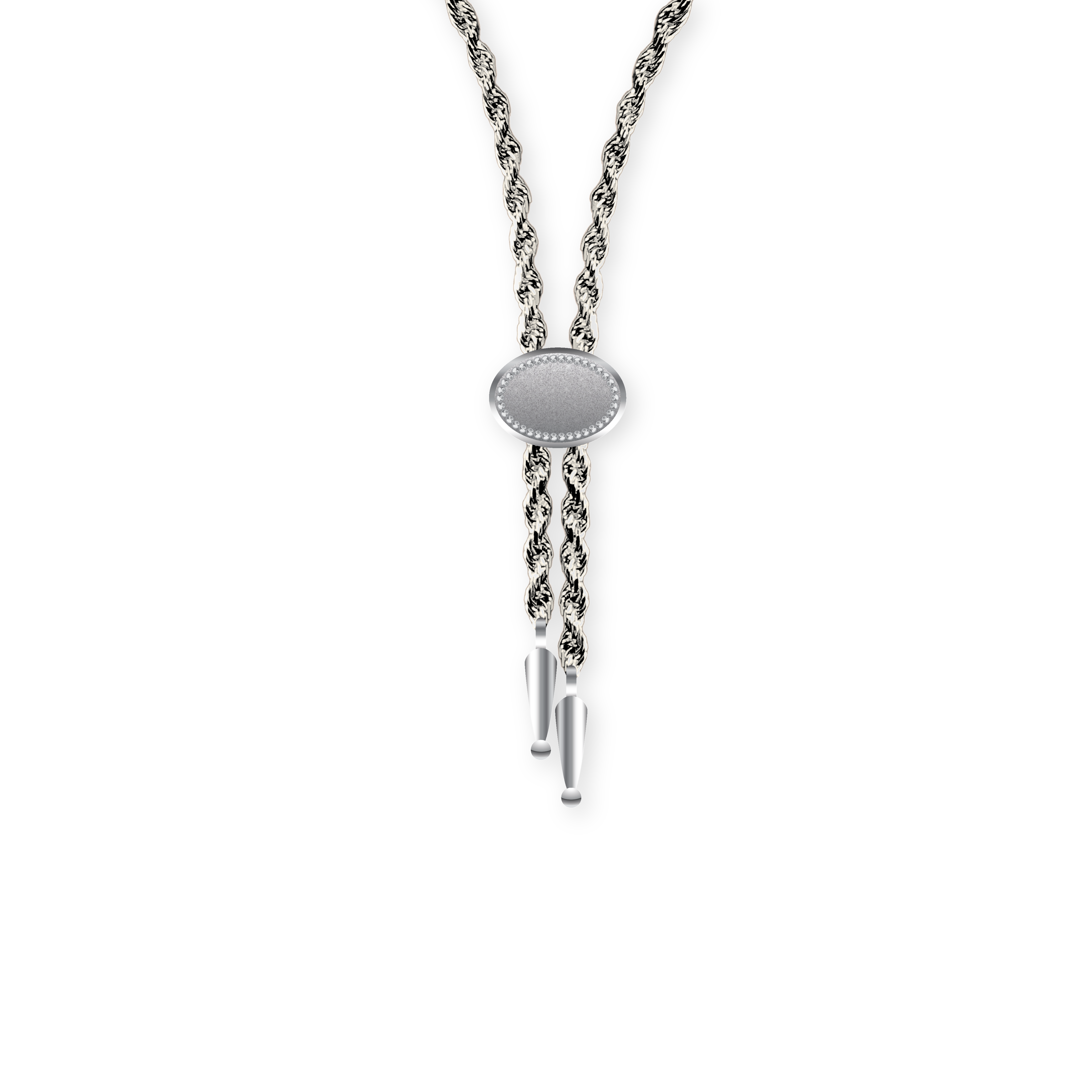 Annley Bolo Tie Necklace - Silver