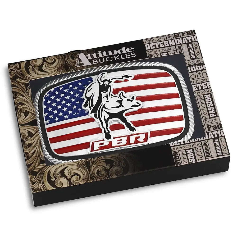 America Loves Bull Riding PBR Buckle