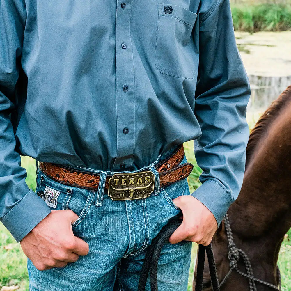 Texas Longhorn Attitude Buckle