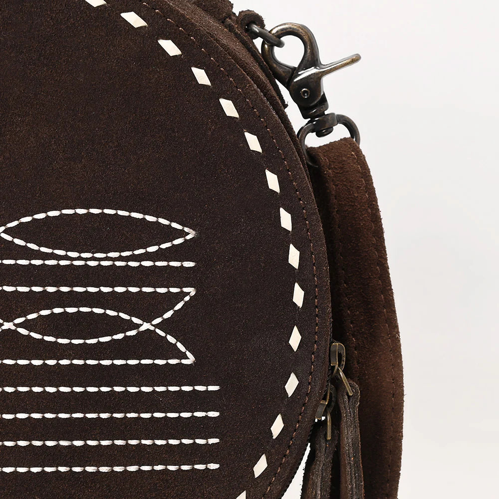 Boot Stitch Canteen Bag - Dark Brown