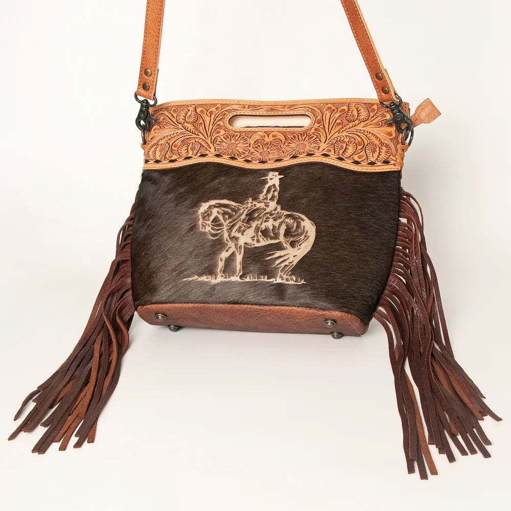 Cowgirl Branded Fringed Bag