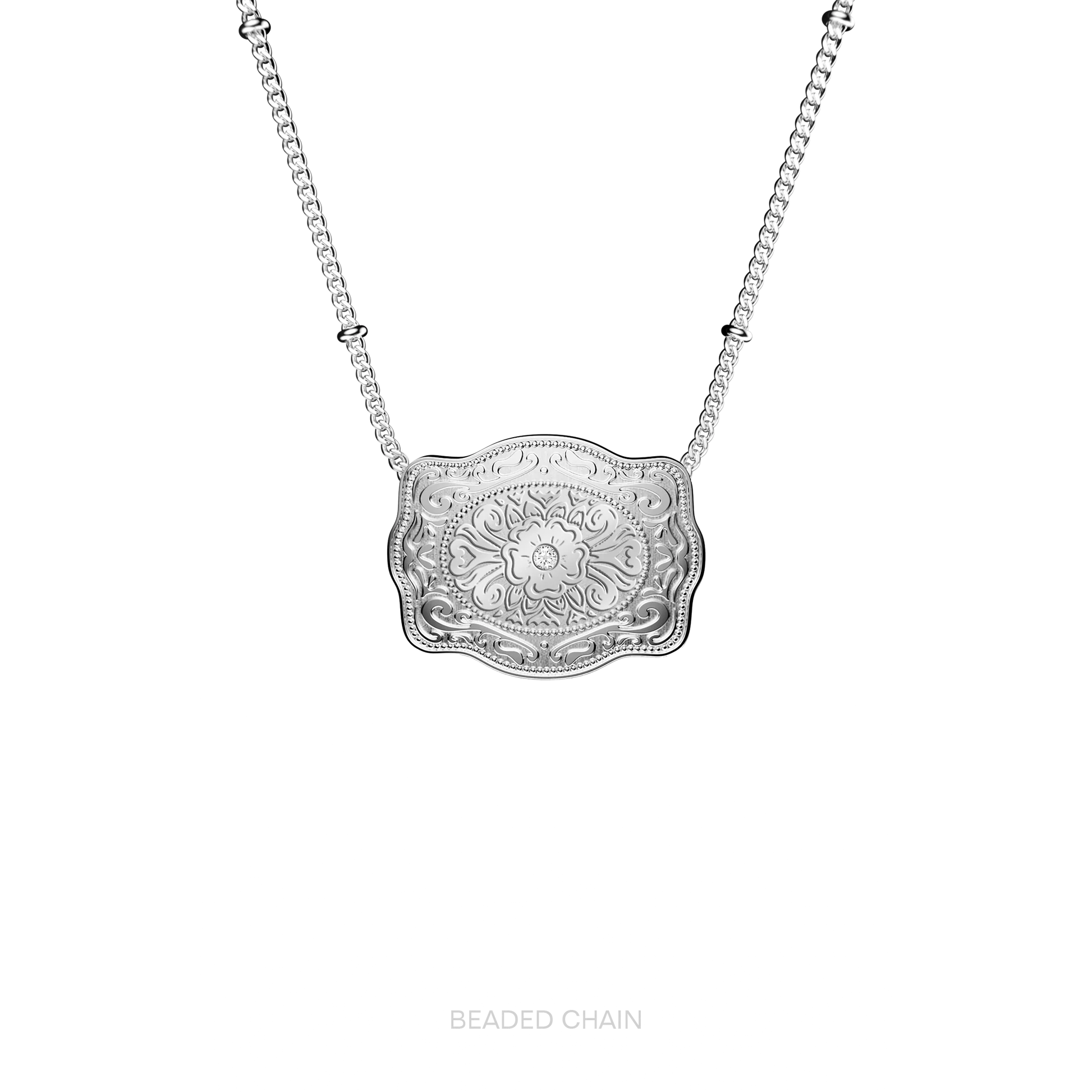 Amelia Rose Necklace Silver