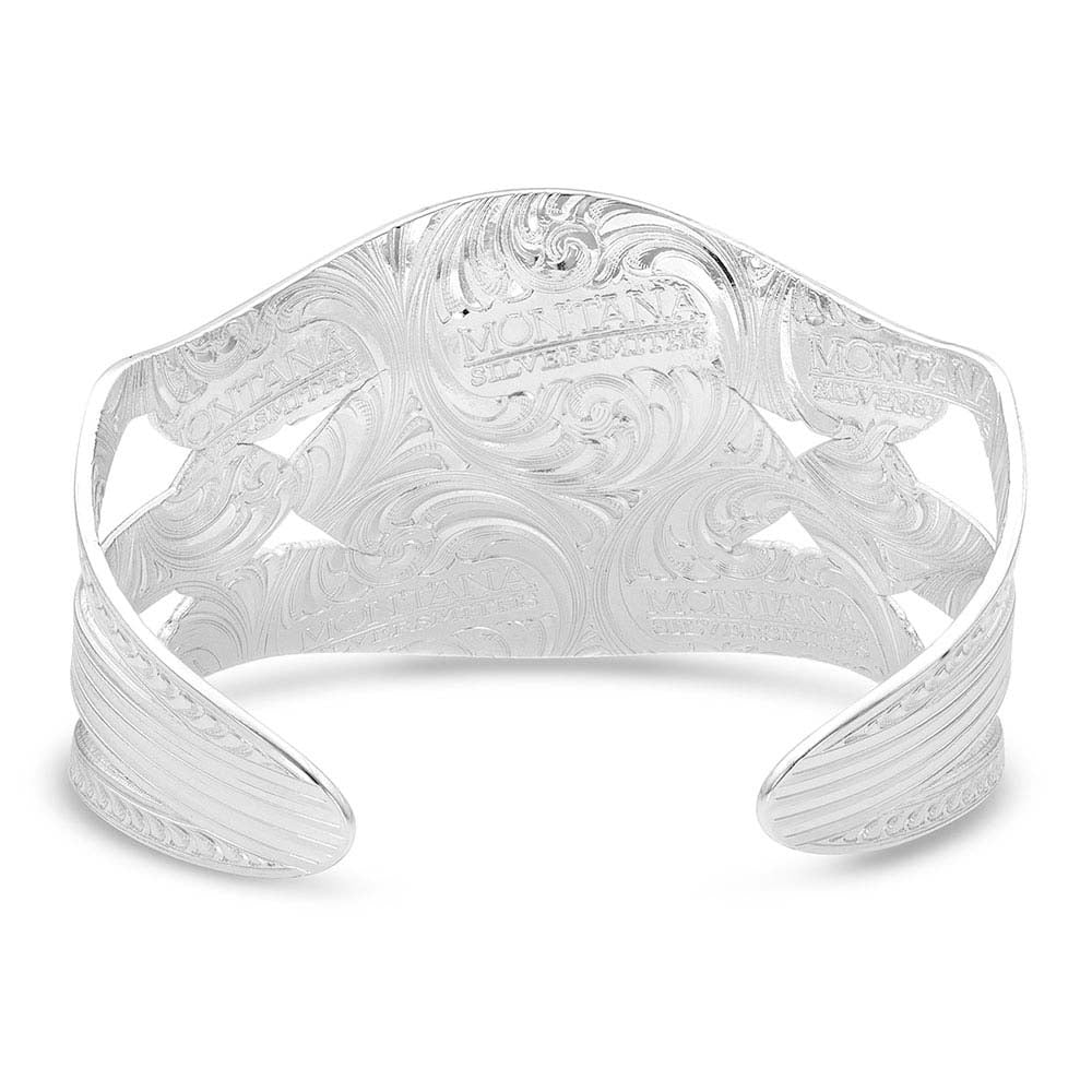 Courage & Strength Feather Cut Out Cuff