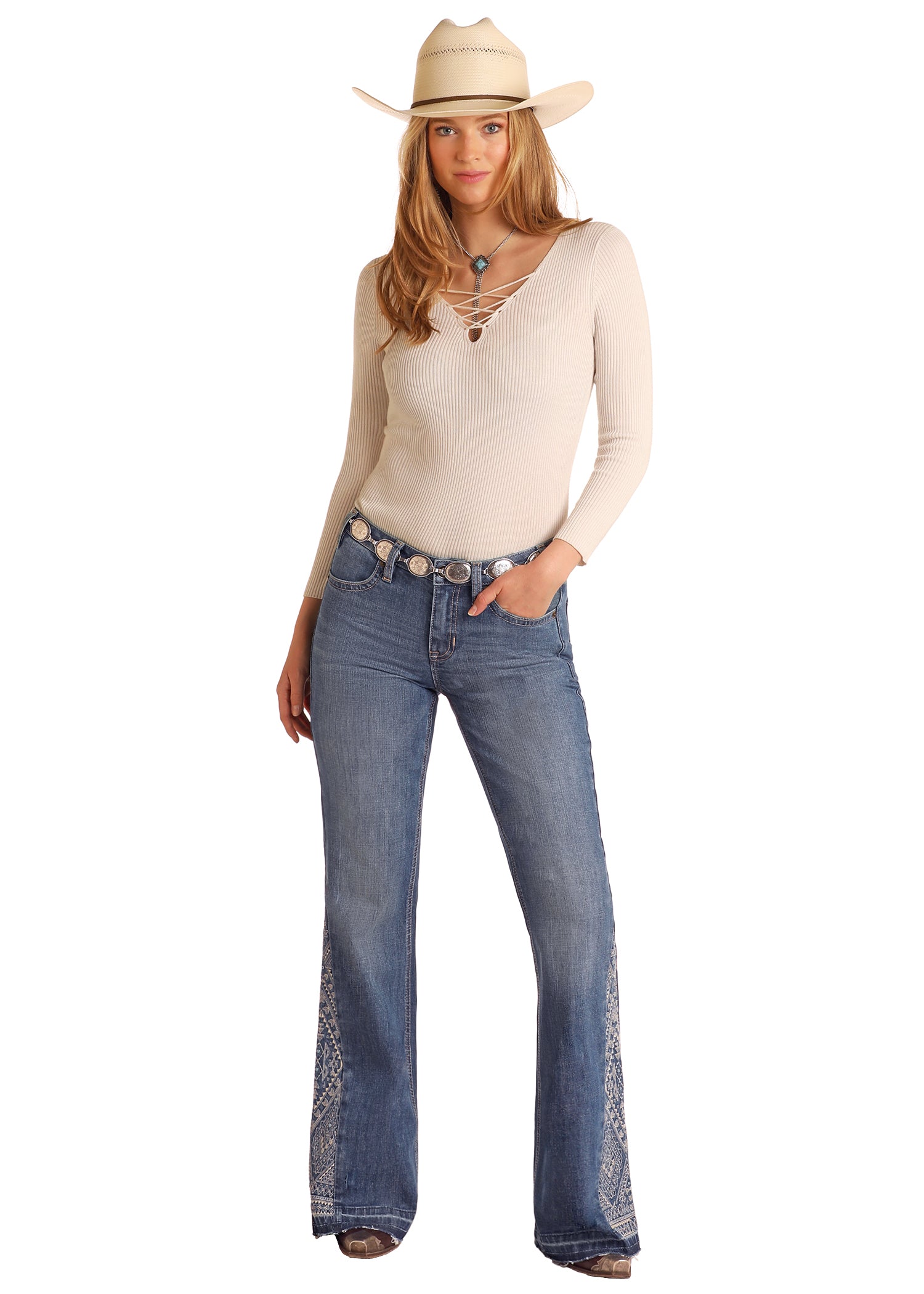 Embroidered Jeans