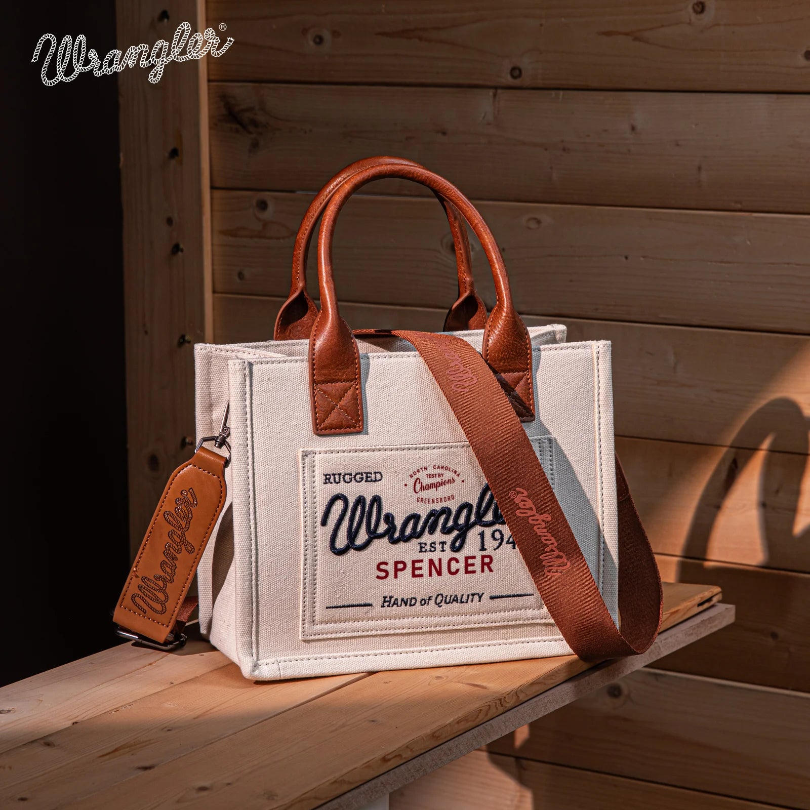 Vintage Wrangler Tote Bag - Beige