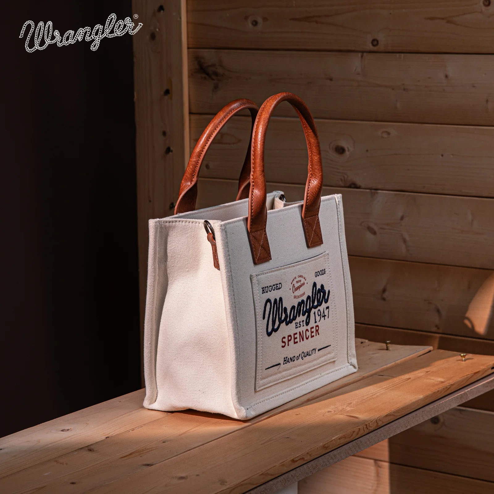 Vintage Wrangler Tote Bag - Beige