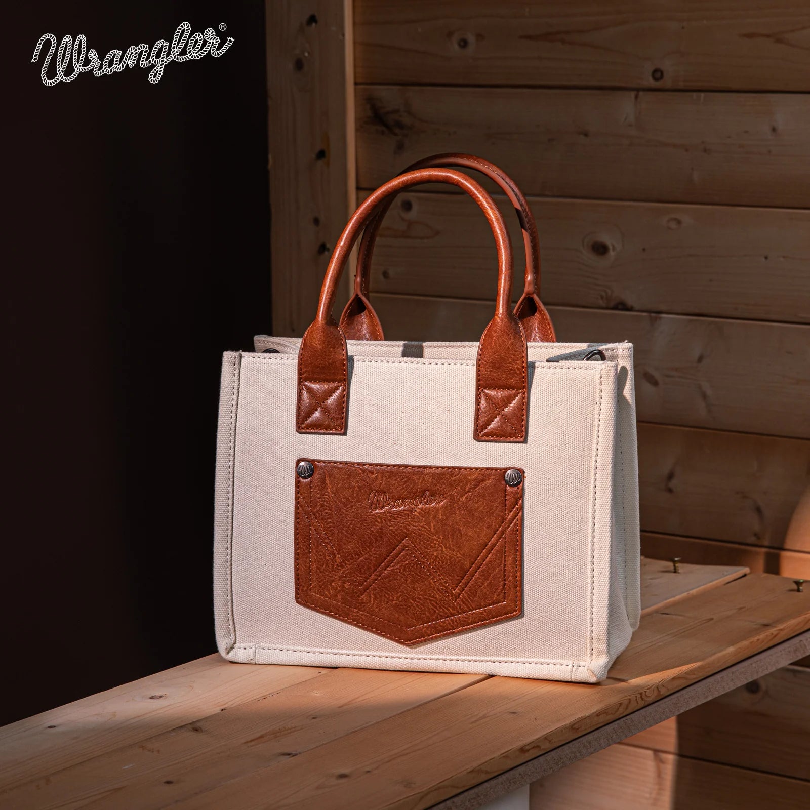 Vintage Wrangler Tote Bag - Beige