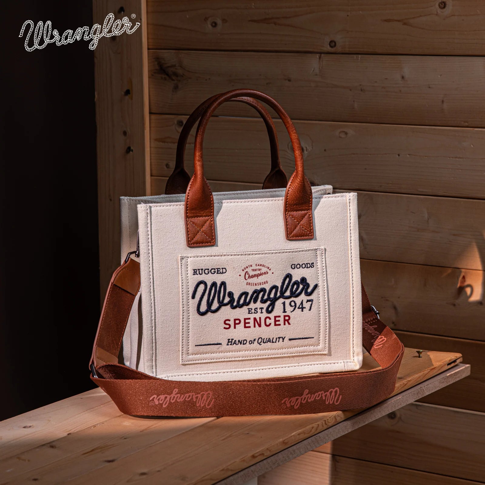 Vintage Wrangler Tote Bag - Beige