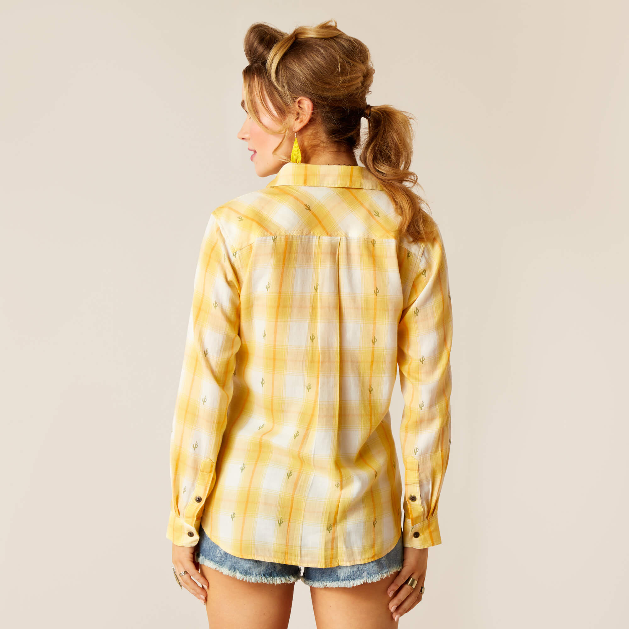 Billie Jean Shirt - Cactus Plaid