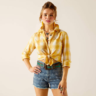 Billie Jean Shirt - Cactus Plaid