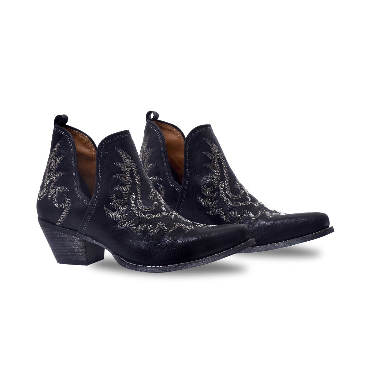 Black western hotsell ankle boots