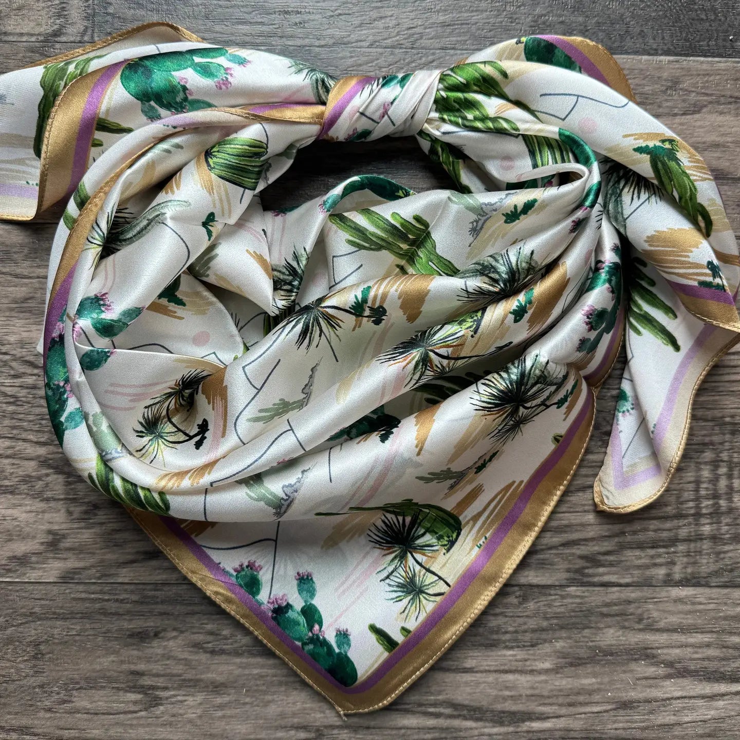 100% Silk Cactus Wild Rag