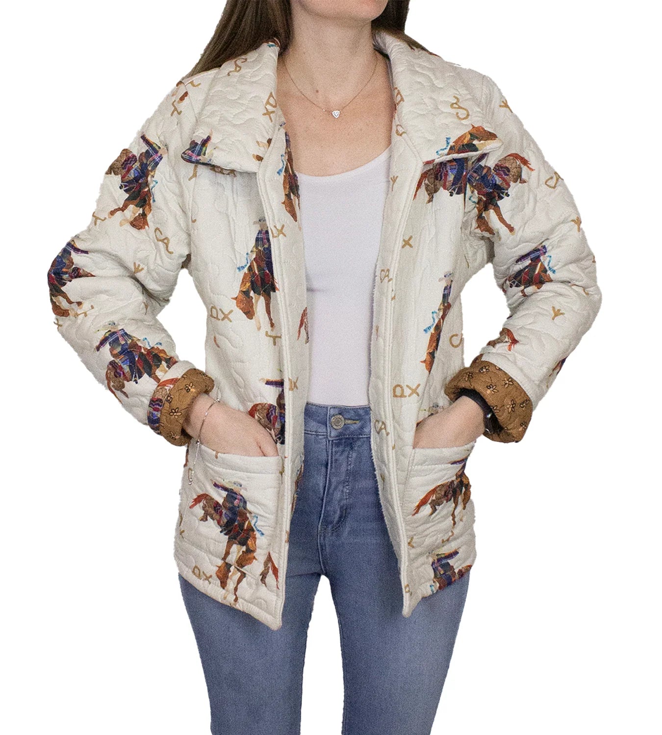Casey Cowgirl Patchwork Linen Quilted Jacket