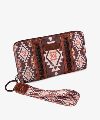 Wrangler Southwestern Print Wallet - Dark Coffee