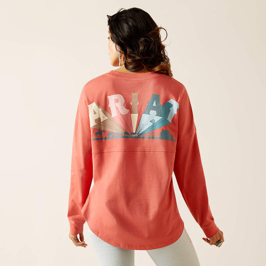 Fun Farm Oversized Tee - Coral