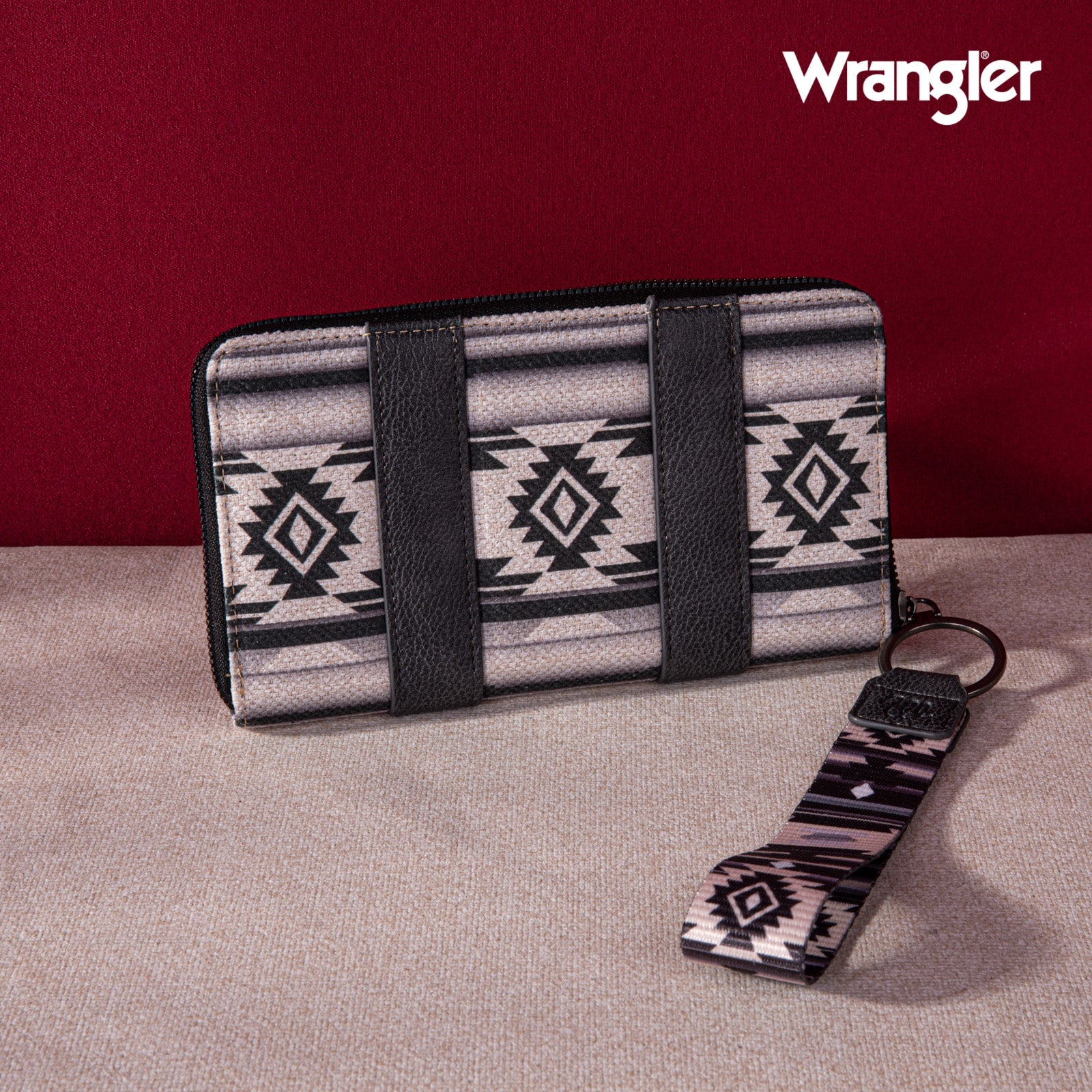 Wrangler Southwestern Print Wallet - Grey