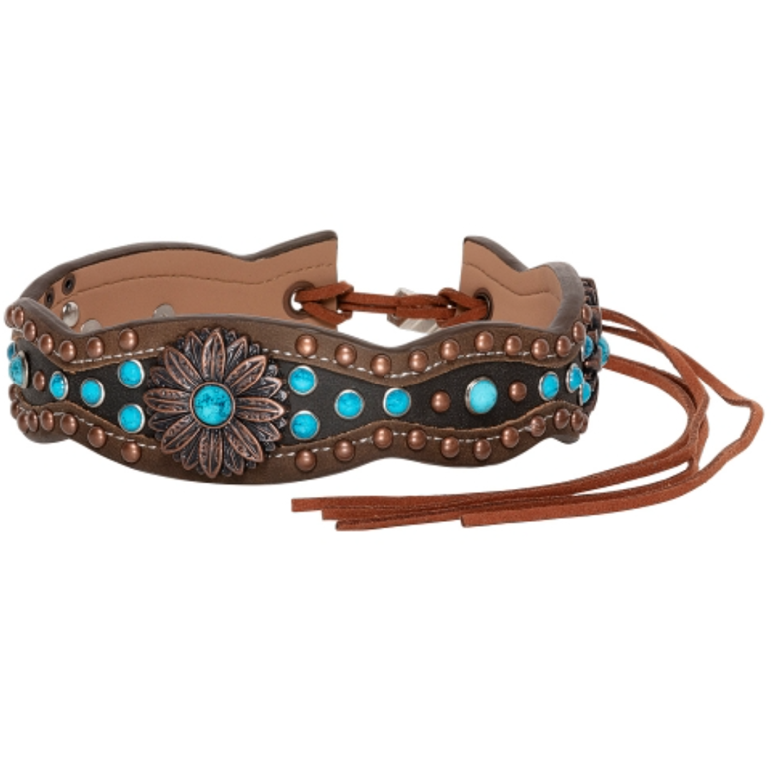 Turquoise Blossom Hat Band