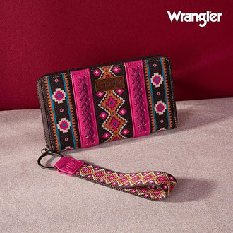 Wrangler Southwestern Print Wallet - Hot Pink