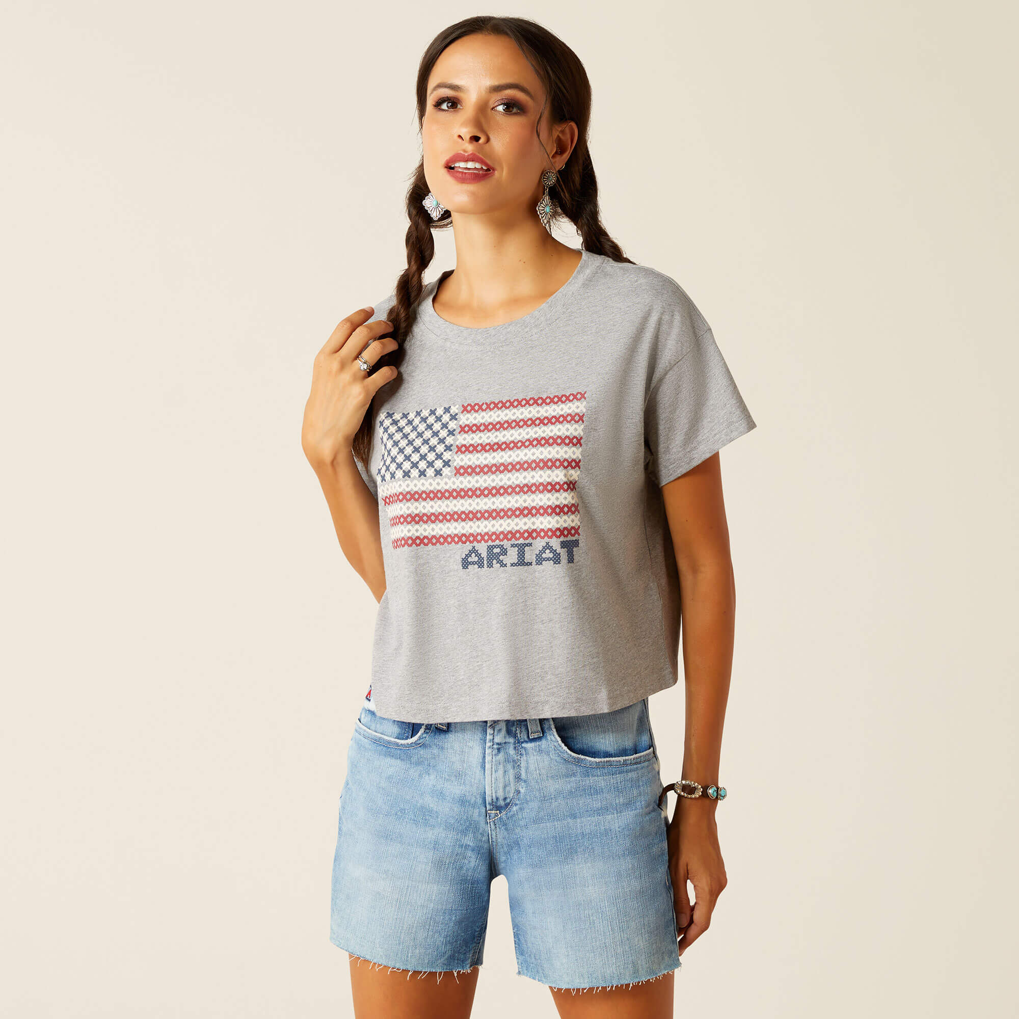 Homespun Flag Tee