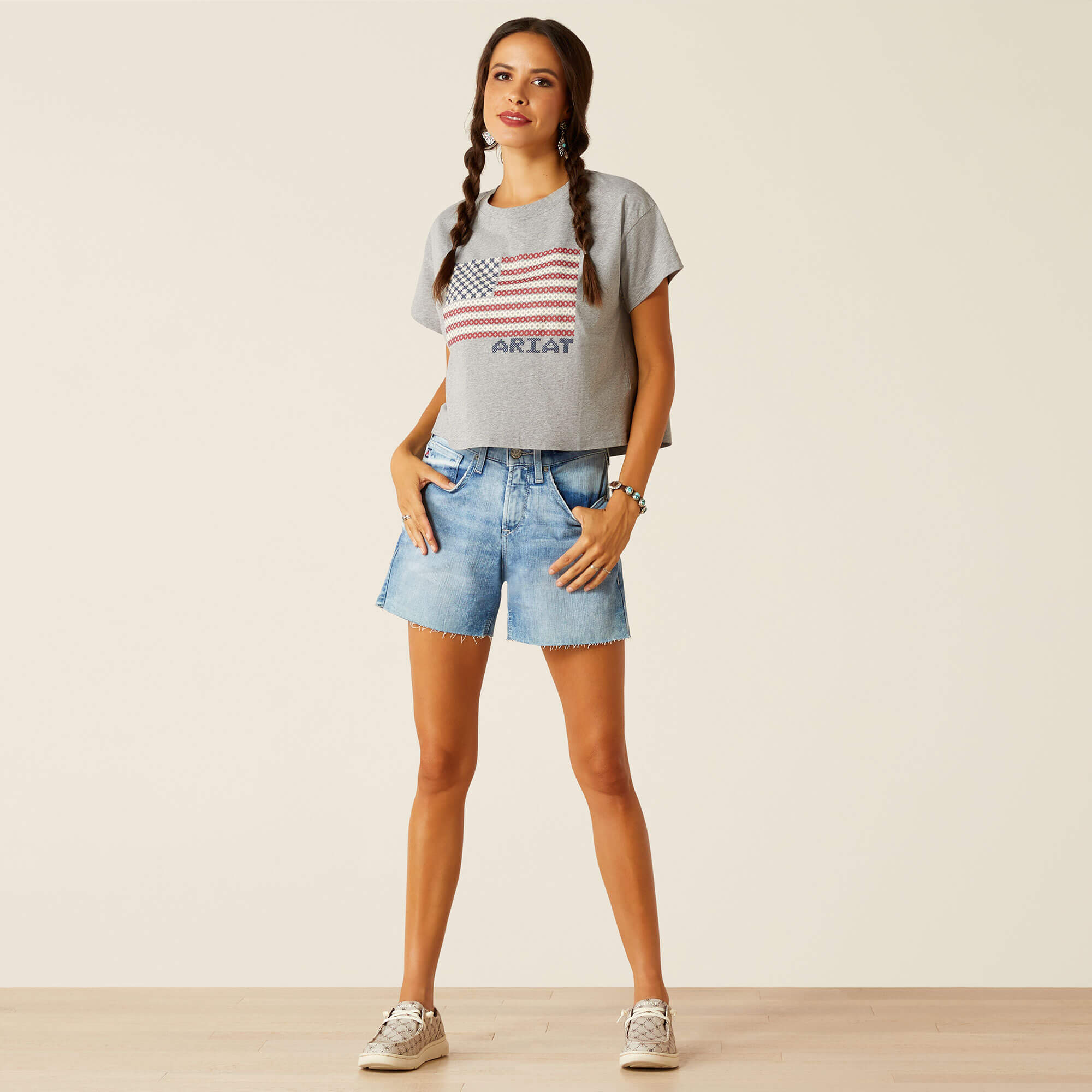 Homespun Flag Tee